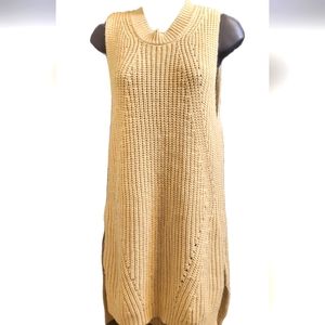 Long Sleeveless Sweater Top in Cream sz M~Charlotte Russe